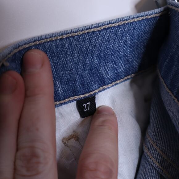 7 FOR ALL MANKIND Beauty Denim Easy Boot Light Wash Blue High Rise Women's 27 - Picture 14 of 15